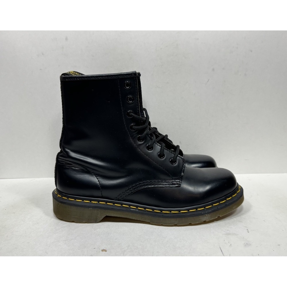 Doc Dr. Martens 1460 Women's Size 9 Black Leather Combat Moto Boots Shoes